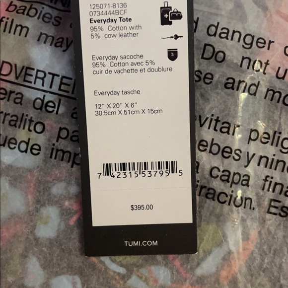 Tumi Bags Tumi Everyday Tote Collage Floral Black Poshmark